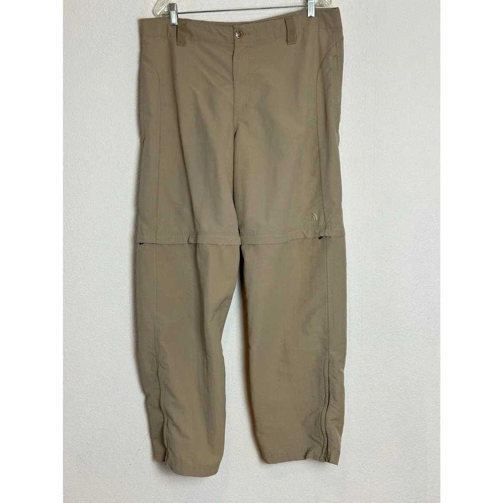 The North‎ Face Mens 38 X32 Nylon Convertible Pants Brown Outdoor Hiking